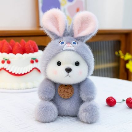 Cute Transforming Bear Plush Toy - Small Figurine Collection Desk Decoration Series